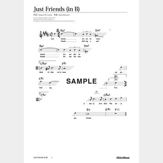 楽譜Just Friends（in B）