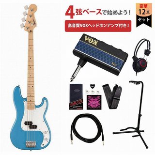 Squier by Fender Sonic Precision Bass Maple FB White PG California Blue VOXヘッドホンアンプ3付属エレキベース初心者セ