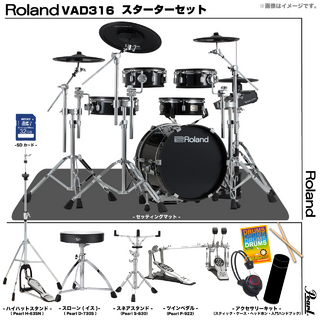 Roland VAD316 [Pearlツインペダルセット]【新商品 即納可能!! ローン分割手数料0%(24回迄)】