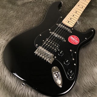 Squier by Fender SONIC STRATOCASTER HSS Maple Fingerboard Black Pickguard Black ストラトキャスター ブラック 黒 エレキ