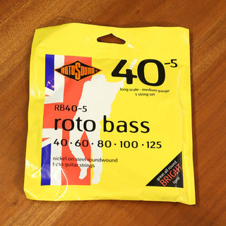 ROTOSOUND Roto Bass Medium 5-Strings Set Nickel on Steel Roundwound, RB40-5 (.040-.125)