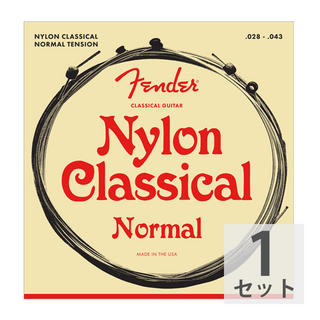 Fenderフェンダー Nylon Acoustic Strings 130 Clear/Silver Ball End Gauges 028-043 クラシックギター弦