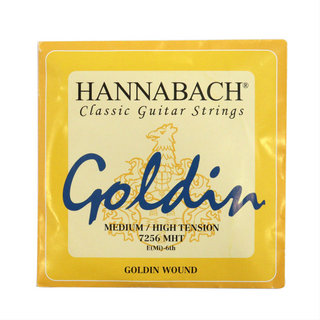 HANNABACH7256MHT Goldin ミディアムハイテンション 6弦用 バラ弦 クラシックギター弦×3本