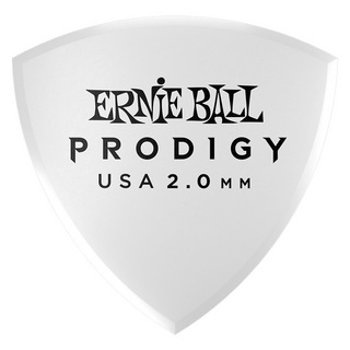 ERNIE BALL アーニーボール 9338 2.0mm White Large Shield Prodigy Picks 6-pack ギターピック