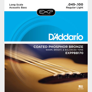 D'Addario EXPPBB170 フォスファーブロンズ コーティング弦 45-100 レギュラーライトアコースティックベース用【売切