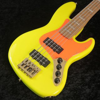 イエロー エレキベース 木製　メーカー不明　ソフトケース付 イエロー エレキベース 木製 メーカー不明 ソフトケース付