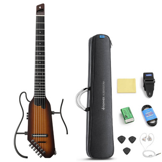 DONNER HUSH-C サンバースト イヤホン出力 サイレントクラシックギター ストラップ／イヤホン／シールド付