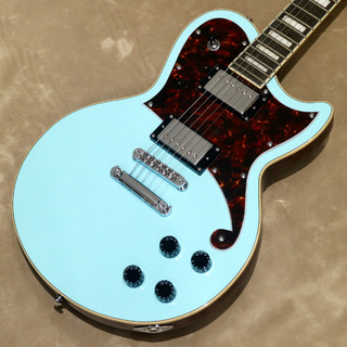 D'Angelico Premier Series Premier Atlantic Sky Blue Top, Natural Mahogany Back and Sides