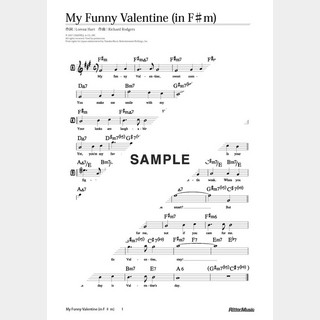 楽譜 My Funny Valentine（in F♯m）