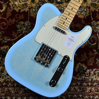 Fender 2024 Collection Made in Japan Hybrid II Telecaster Maple Fingerboard, Flame Celeste Blue