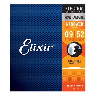 Elixir NANOWEB 7 Strings Super Light (.009 - .052) [12007]【7弦】