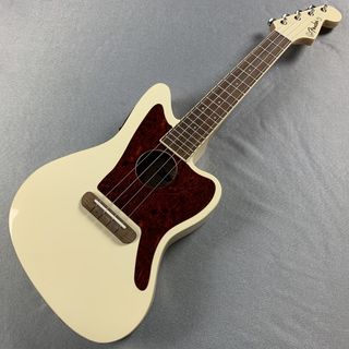 Fender Fullerton Jazzmaster Uke Olympic White ウクレレ コンサート ピックアップ付き