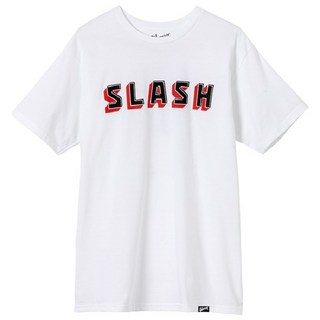 Gibson SLASH Tee (White)， (XL) [GA-SLSH-BLOCK-WHT-XL]