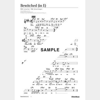 楽譜 Bewitched（in E）
