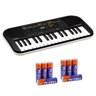 Casioカシオ SA-51 Casiotone 32ミニ鍵盤 電子ミニキーボード ブラック 単3アルカリ電池 4本パック×2セット