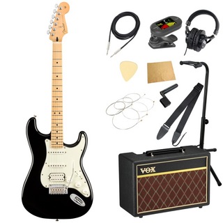 Fender フェンダー Player Stratocaster HSS MN Black エレキギター VOXアンプ付き 入門11点 初心者セット