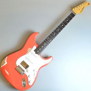 Red House Guitars General S/SSH Fiesta Red Heavy Aged S/N:000324