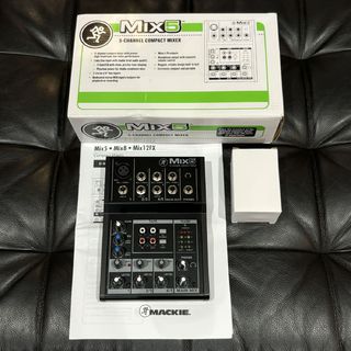 ほぼ未使用品】Mackie Mix5 5チャンネルアナログミキサー MACKIE Mix5