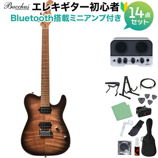BacchusTAC24 FMH-RSM/M N-BK-B エレキギターセット 【Bluetooth搭載アンプ付】