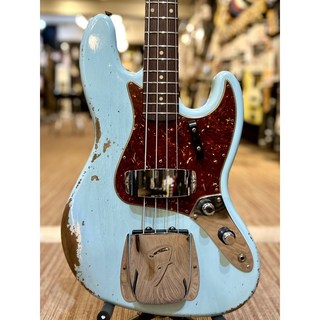 Fender Custom Shop 2024 Custom Collection Time Machine 1961 Jazz Bass Heavy Relic (Super Faded/Aged Daphne Blue/Matc...