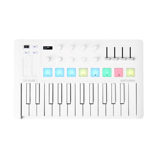 Arturia USB MIDIキーボード 25鍵 MiniLab 3 Alpine White 【Analog Lab Intro他バンドルソフト付き】