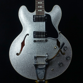 Gibson Custom Shop 1964 ES-335 Reissue Silver Sparkle Black Stinger w/Bigsby Gloss