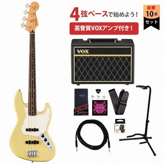 Fender Player II Jazz Bass Rosewood Fingerboard Hialeah Yellow フェンダー VOXアンプ付属エレキベース初心者セ