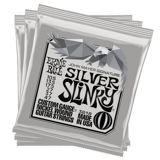 ERNIE BALL 3818 John Mayer Silver Slinky Signature Electric Guitar Strings 3-pack 10.5-47  アーニーボール ジョ