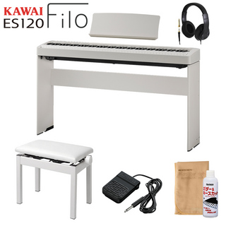 KAWAI ES120LG ライトグレー 電子ピアノ 88鍵盤 専用スタンド・高低自在イス・ヘッドホンセット 【WEBSHOP限定】