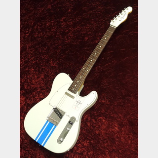 Fender2023 Collection Made in Japan Traditional 60s Telecaster Olympic White with Blue Competition Stripe
