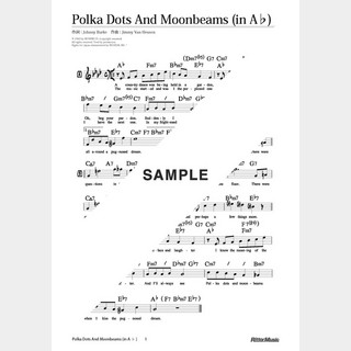 楽譜 Polka Dots And Moonbeams（移調バージョン in A♭）