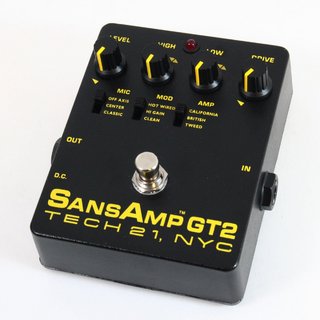 中古 Tech 21 NYC SansAmp GT2 ギターエフェクター TECH 21 SANSAMP GT2 Black NYC - Analog Effector for Electric