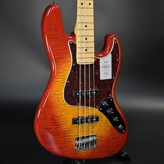 Fender2024 Collection Hybrid II Jazz Bass Maple Flame Sunset Orange Transparent 【名古屋栄店】