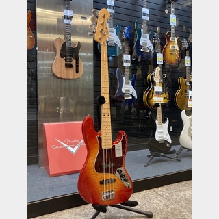 Fender 2024 Collection Made in Japan Hybrid II Jazz Bass M.Fingerboard Flame / Sunset Orange Transparent 