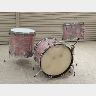 Rogers 【VINTAGE】60s Holiday Model Wine Red Ripple Pearl 20" 16" 13", w/snare stand