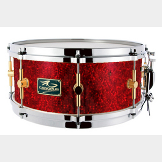 canopus The Maple 6.5x14 Snare Drum Red Pearl