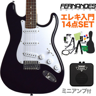 FERNANDESLE-1Z 3S/L BLK エレキギター 初心者14点セット 【ミニアンプ付き】