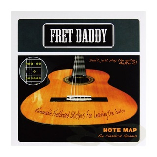 Fret Daddyスケール教則シール フレットボードノートマップ クラシックギター用