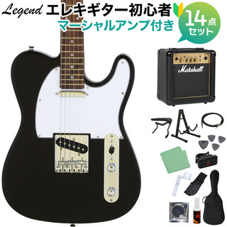 LEGEND LTE-Z BK エレキギター 初心者14点セット 【マーシャルアンプ付き】 【WEBSHOP限定】