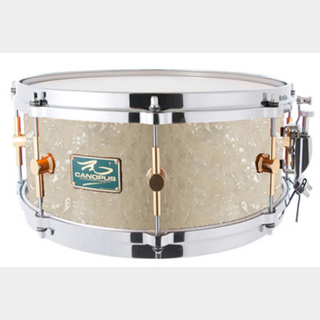 canopus The Maple 6.5x14 Snare Drum Vintage Pearl