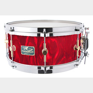 canopus The Maple 6.5x13 Snare Drum Red Satin
