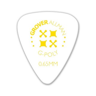 Grover Allman G-Poly(TM) ISO Shape Pro Picks 0.65mm(White)ｘ10枚セット