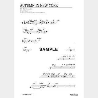 楽譜Autumn In New York