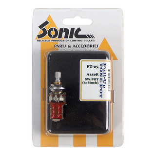 Sonic FT-05 FULL-UP TONE POT 250KΩ Push-Pull Aカーブ インチサイズ スイッチ付きポット