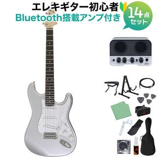 Photogenic ST-180 SV エレキギター初心者14点セット Bluetooth搭載ミニアンプ付