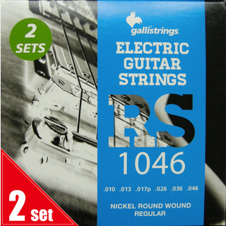 Galli StringsRS1046 2 Pack Set Nickel Wound Regular For Electric Guitar .010-.046【心斎橋店】
