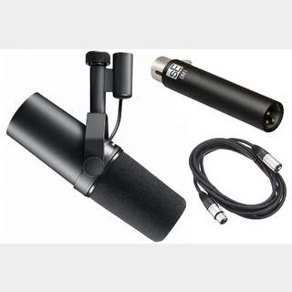 Shure SM7B [DM1 DYNAMITE Black ＆ マイクケーブルセット！] スタジオマイクロフォン ダイナミックマイク【WEBSH