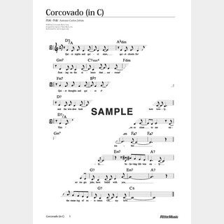 楽譜 Corcovado（in C / 原曲キー）