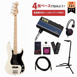 Squier by Fender Affinity Series Precision Bass PJ Maple FB Black PG Olympic White VOXヘッドホンアンプ3付属エレキベー