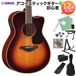 YAMAHA FSX825C BS アコースティックギター初心者12点セット エレアコギター 【島村楽器限定】